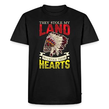 Indian Aborigines History of the Indigenous People - Men's Premium Organic T-Shirt - black - Front - Nico (187cm)