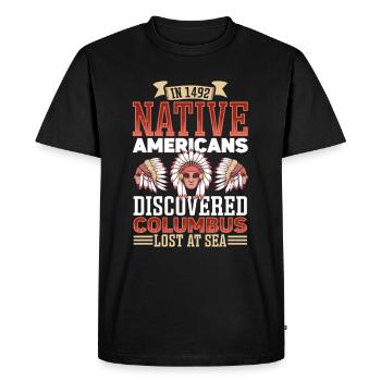 Indian Aborigines History of the Indigenous People - Men's Premium Organic T-Shirt - black - Front - Nico (187cm)