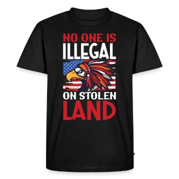 Indian Aborigines History of the Indigenous People - Men's Premium Organic T-Shirt - black - Front - Nico (187cm)