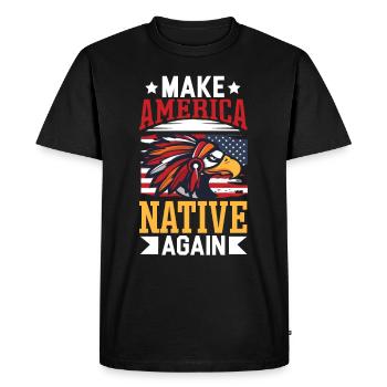 Indian Aborigines History of the Indigenous People - Men's Premium Organic T-Shirt - black - Front - Nico (187cm)