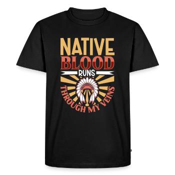 Indian Aborigines History of the Indigenous People - Men's Premium Organic T-Shirt - black - Front - Nico (187cm)