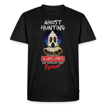 Recherche paranormale Chasseur de fantômes d’Halloween - T-shirt Premium bio Homme - noir - Devant - Nico (187cm)