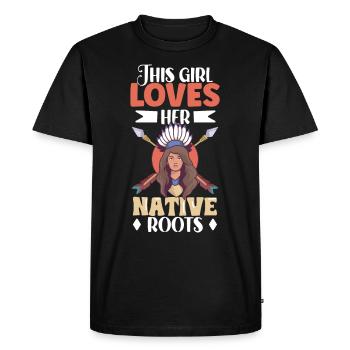 Indian Aborigines History of the Indigenous People - Men's Premium Organic T-Shirt - black - Front - Nico (187cm)