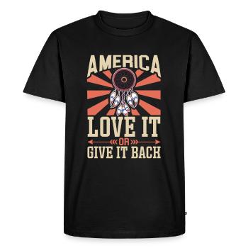 Indian Aborigines History of the Indigenous People - Men's Premium Organic T-Shirt - black - Front - Nico (187cm)