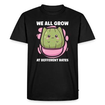 Gardening Plants Gardener Plantation Nature Gift - Men's Premium Organic T-Shirt - black - Front - Nico (187cm)