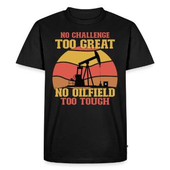 Oilfield Wife Roughneck Oil Drilling Frac crew - Men's Premium Organic T-Shirt - black - Front - Nico (187cm)
