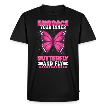 Insect Butterfly Monarch Monarch Habitat - Men's Premium Organic T-Shirt - black - Front - Nico (187cm)