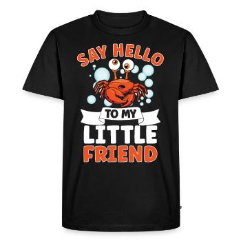 Crab crab crab whisperer crab hunting fisherman - Men's Premium Organic T-Shirt - black - Front - Nico (187cm)