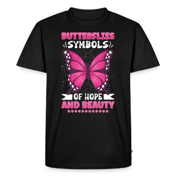 Insect Butterfly Monarch Monarch Habitat - Men's Premium Organic T-Shirt - black - Front - Nico (187cm)