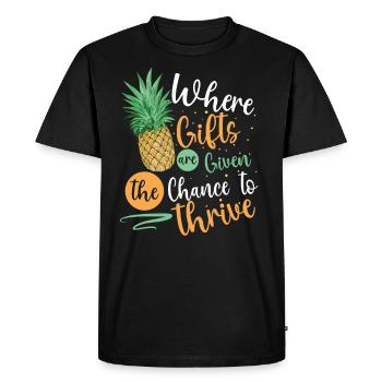 Day of embryo transfer IVF in vitro fertilization - Men's Premium Organic T-Shirt - black - Front - Nico (187cm)