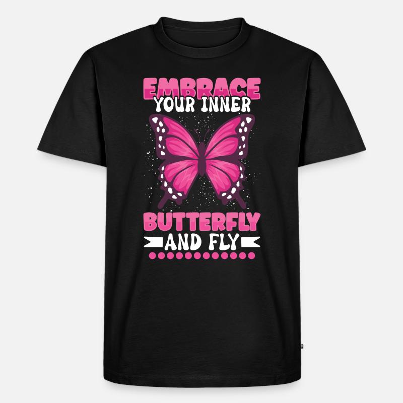 Insecte papillon monarque Monarque Habitat - T-shirt Premium bio Homme - noir