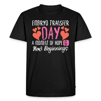 Day of embryo transfer IVF in vitro fertilization - Men's Premium Organic T-Shirt - black - Front - Nico (187cm)