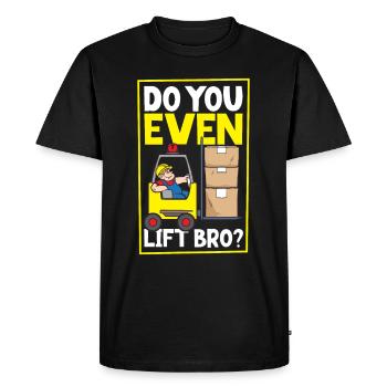 Forklift Driver Warehouse Forklift - Men's Premium Organic T-Shirt - black - Front - Nico (187cm)