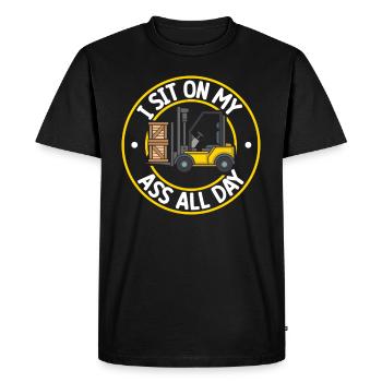 Forklift Driver Warehouse Forklift - Men's Premium Organic T-Shirt - black - Front - Nico (187cm)