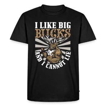 Deer Hunting Deer Hunters Hunting Season Buck Hunting - Men's Premium Organic T-Shirt - black - Front - Nico (187cm)