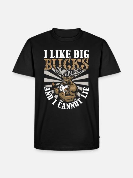 Hirschjagd Hirschjäger Jagdsaison Bockjagd - Männer Premium Bio T-Shirt - Schwarz