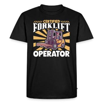 Forklift Driver Warehouse Forklift - Men's Premium Organic T-Shirt - black - Front - Nico (187cm)
