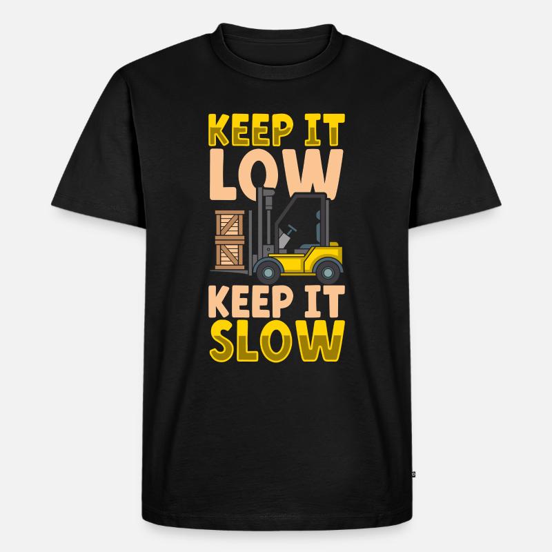 Gabelstaplerfahrer Lager Gabelstapler - Männer Premium Bio T-Shirt - Schwarz
