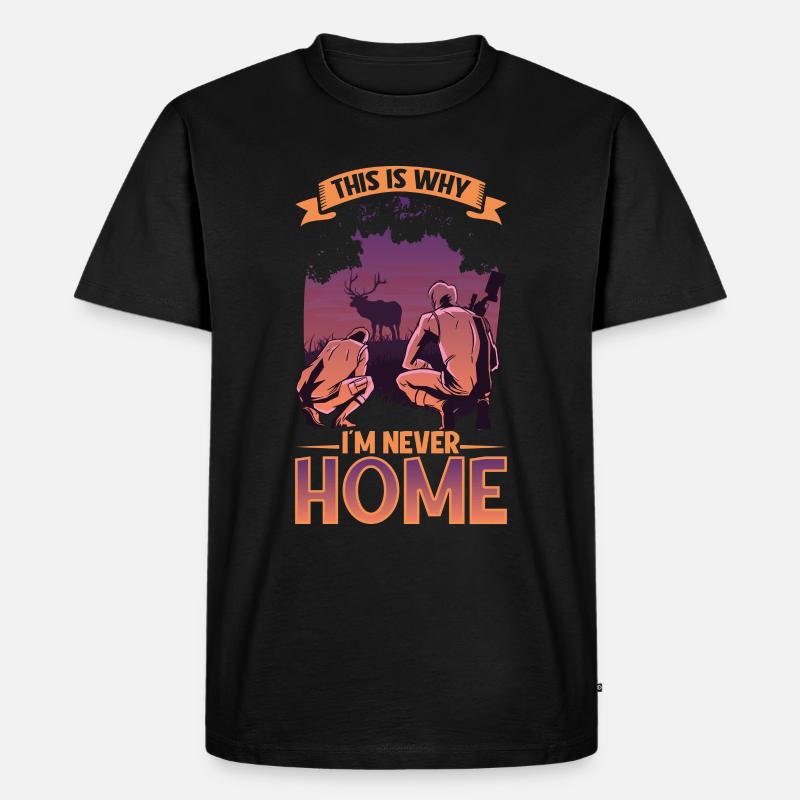 Hirschjagd Hirschjäger Jagdsaison Bockjagd - Männer Premium Bio T-Shirt - Schwarz