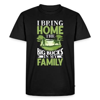 Deer Hunting Deer Hunters Hunting Season Buck Hunting - Men's Premium Organic T-Shirt - black - Front - Nico (187cm)