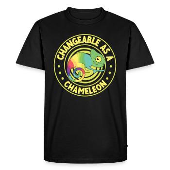 Chameleon Reptile Propriétaire Lizard Reptile Pet - T-shirt Premium bio Homme - noir - Devant - Nico (187cm)