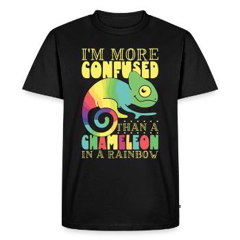 Chameleon Reptile Propriétaire Lizard Reptile Pet - T-shirt Premium bio Homme - noir - Devant - Nico (187cm)