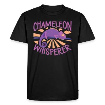 Chameleon Reptile Propriétaire Lizard Reptile Pet - T-shirt Premium bio Homme - noir - Devant - Nico (187cm)