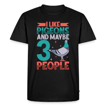 Pigeon Pigeon Racing Colombophile Pigeonnier Gardien de pigeons - T-shirt Premium bio Homme - noir - Devant - Nico (187cm)