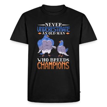 Pigeon Pigeon Racing Colombophile Pigeonnier Gardien de pigeons - T-shirt Premium bio Homme - noir - Devant - Nico (187cm)