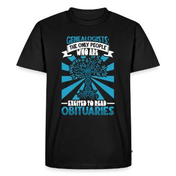 Arbre généalogique Historien de la famille Généalogie Généalogiste - T-shirt Premium bio Homme - noir - Devant - Nico (187cm)