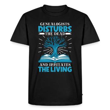 Arbre généalogique Historien de la famille Généalogie Généalogiste - T-shirt Premium bio Homme - noir - Devant - Nico (187cm)