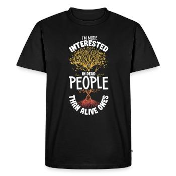 Arbre généalogique Historien de la famille Généalogie Généalogiste - T-shirt Premium bio Homme - noir - Devant - Nico (187cm)