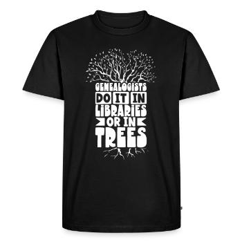Arbre généalogique Historien de la famille Généalogie Généalogiste - T-shirt Premium bio Homme - noir - Devant - Nico (187cm)