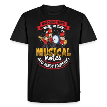 Marching Band Clarinetist School Rehearsal Music - Men's Premium Organic T-Shirt - black - Front - Nico (187cm)