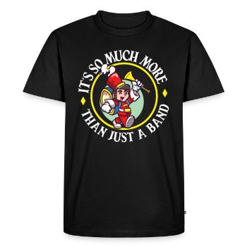 Musique de répétition de l’école clarinettiste de fanfare - T-shirt Premium bio Homme - noir - Devant - Nico (187cm)