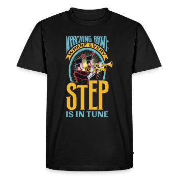 Musique de répétition de l’école clarinettiste de fanfare - T-shirt Premium bio Homme - noir - Devant - Nico (187cm)