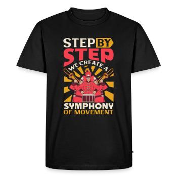 Musique de répétition de l’école clarinettiste de fanfare - T-shirt Premium bio Homme - noir - Devant - Nico (187cm)