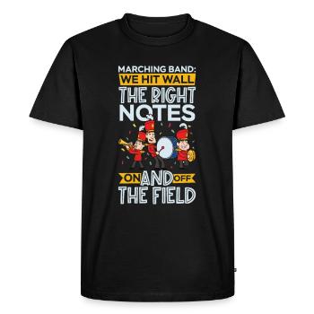 Musique de répétition de l’école clarinettiste de fanfare - T-shirt Premium bio Homme - noir - Devant - Nico (187cm)