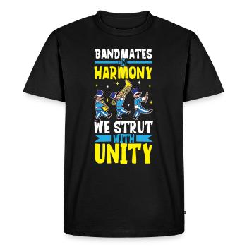 Musique de répétition de l’école clarinettiste de fanfare - T-shirt Premium bio Homme - noir - Devant - Nico (187cm)