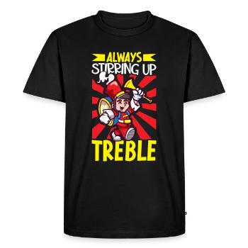 Musique de répétition de l’école clarinettiste de fanfare - T-shirt Premium bio Homme - noir - Devant - Nico (187cm)