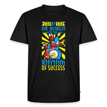 Musique de répétition de l’école clarinettiste de fanfare - T-shirt Premium bio Homme - noir - Devant - Nico (187cm)