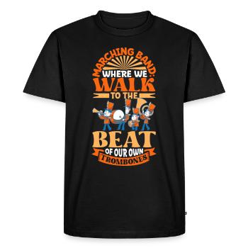 Musique de répétition de l’école clarinettiste de fanfare - T-shirt Premium bio Homme - noir - Devant - Nico (187cm)