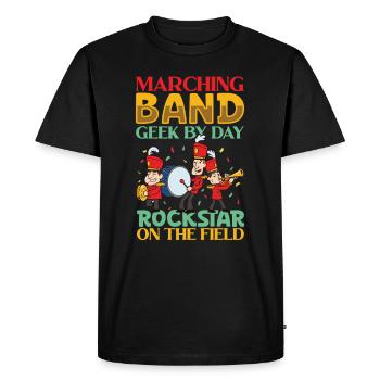 Musique de répétition de l’école clarinettiste de fanfare - T-shirt Premium bio Homme - noir - Devant - Nico (187cm)
