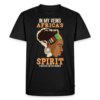 Afro Black Girl Pride Afro Girl Afrocentric - Men's Premium Organic T-Shirt - black - Front - Nico (187cm)