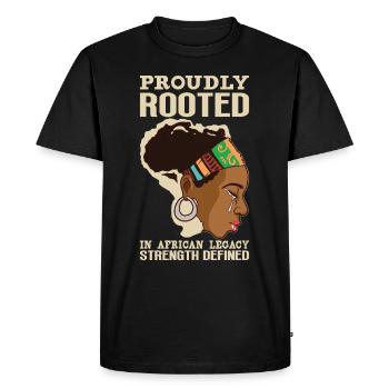 Afro Black Girl Pride Afro Girl Afrocentric - Men's Premium Organic T-Shirt - black - Front - Nico (187cm)