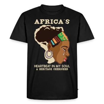 Afro Black Girl Pride Afro Girl Afrocentric - Men's Premium Organic T-Shirt - black - Front - Nico (187cm)