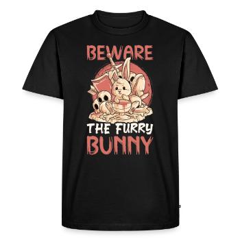 Horror Rabbit Murder Horror Movie Fan Goth Gothic - Men's Premium Organic T-Shirt - black - Front - Nico (187cm)