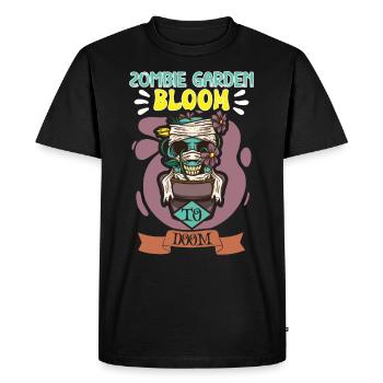 Horror Garden Gardener Zombie Plant Gardening - Men's Premium Organic T-Shirt - black - Front - Nico (187cm)
