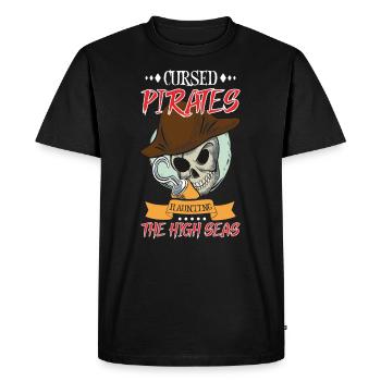 Horreur Pirate Bateau Pirate Pirate Captain Horreur - T-shirt Premium bio Homme - noir - Devant - Nico (187cm)