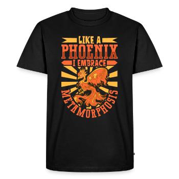Phoenix Bird Mythical Creatures - Men's Premium Organic T-Shirt - black - Front - Nico (187cm)
